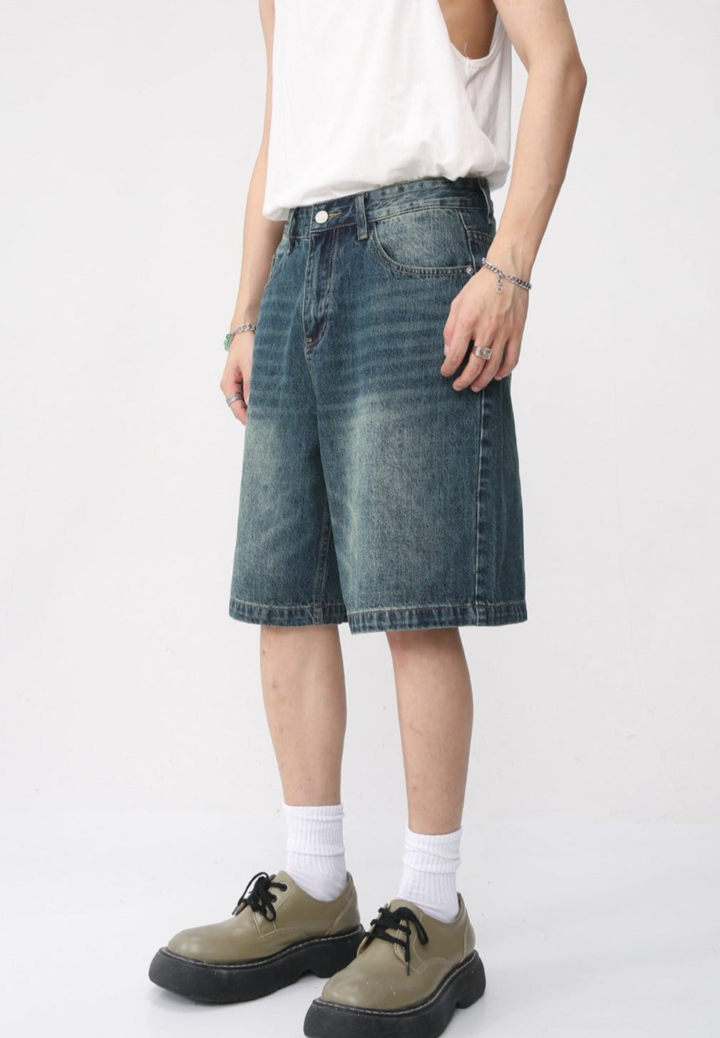 NB Washed Stripe Jorts