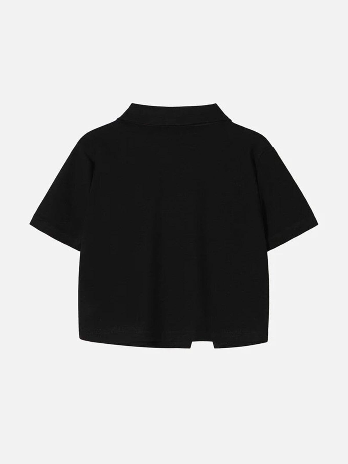 NB Geometric Zip Up Crop Top