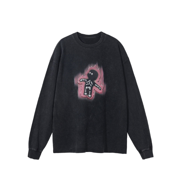 NB Flame Skeleton Washed Sweater