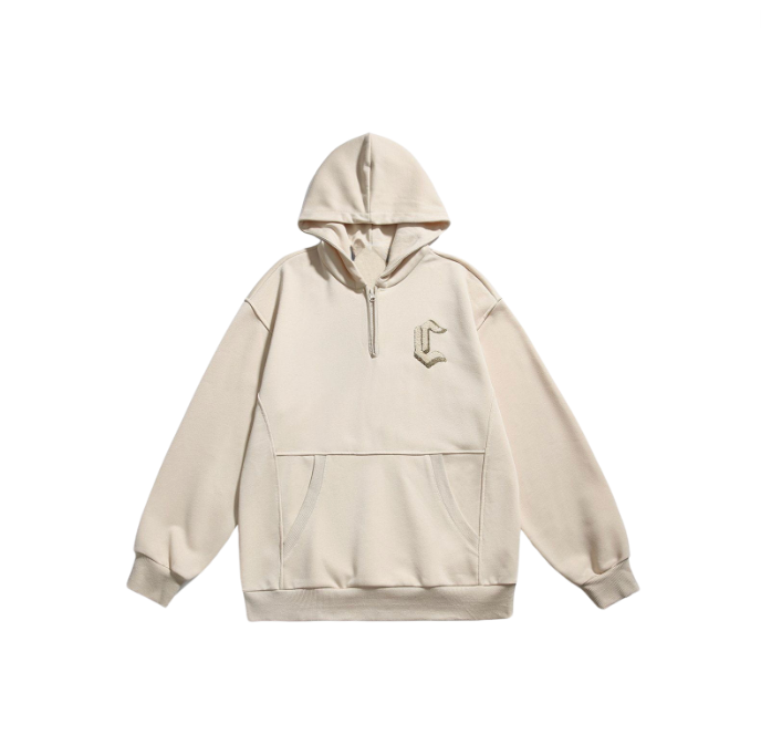 NB Solid Flocking Letter Hoodie