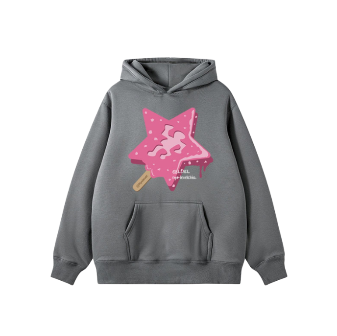 Star Ice Cream Print Hoodie