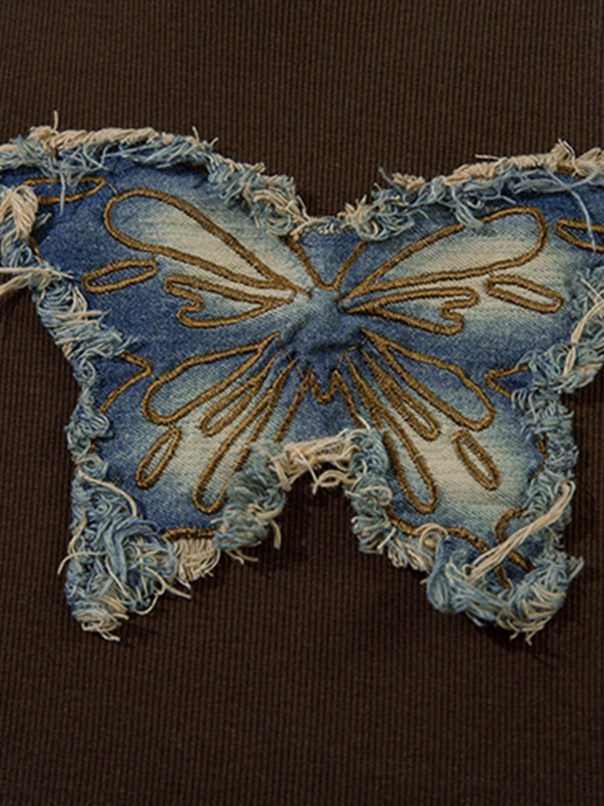 NB Fringe Denim Butterfly Top